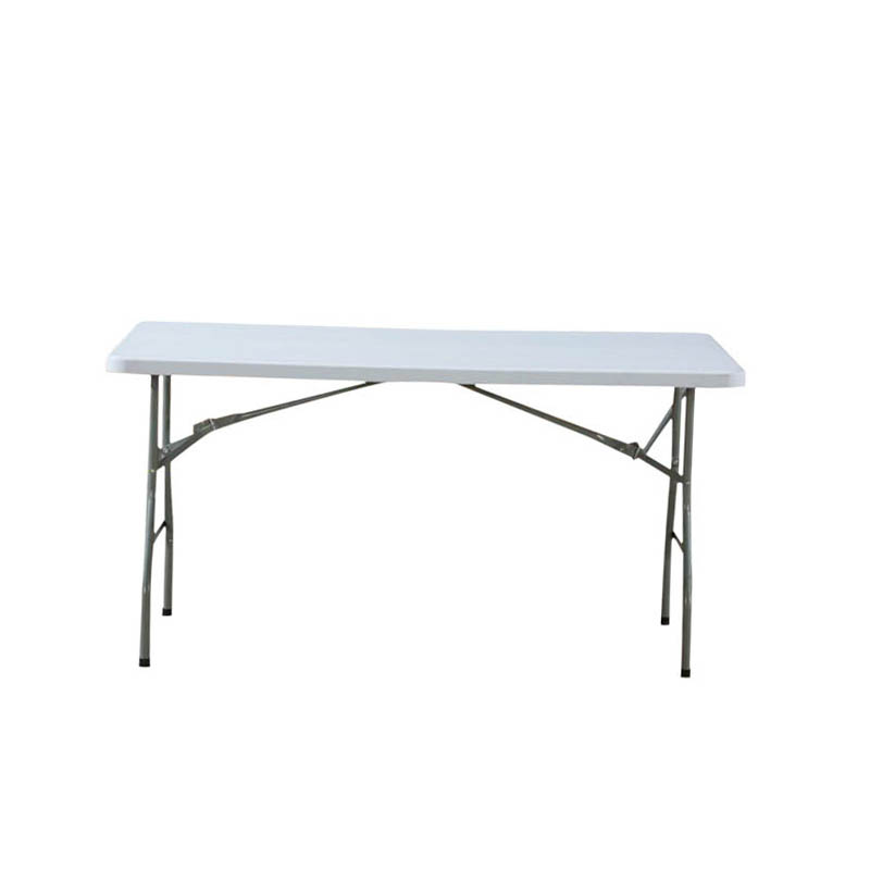 Heavy Duty 5ft 150cm HDPE Plastic Folding Buffet Table with Steel Frame and Casters1 