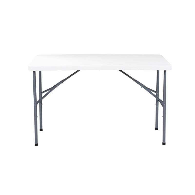 Hot Sale 4ft 120cm In Half Outdoor Events Wedding Rectangular White HDPE Picnic Dining Plastic Folding Table1 