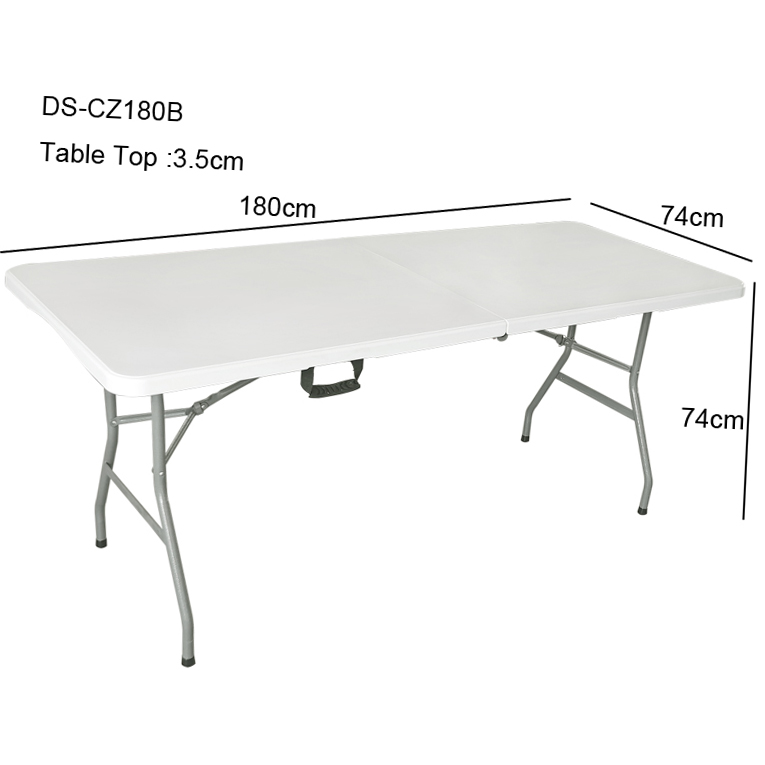 wholesale factory portable picnic outdoor plastic 72inch folding table foldable furniture dining 6ft plastic folding table1 