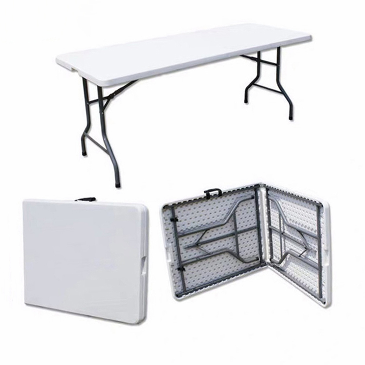 portable outdoor garden furniture poker white rectangular plastic banquet catering bbq camping picnic folding table1 