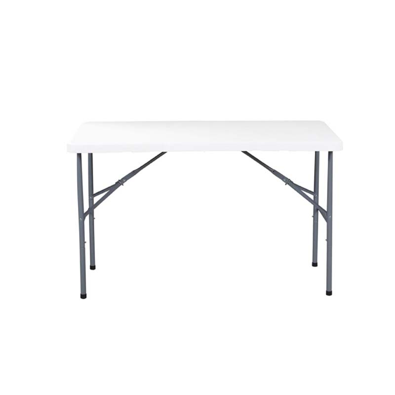 Hot Sale 4ft 120cm In Half Outdoor Events Wedding Rectangular White HDPE Picnic Dining Plastic Folding Table1 