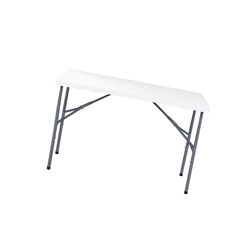 Hot Sale 4ft 120cm In Half Outdoor Events Wedding Rectangular White HDPE Picnic Dining Plastic Folding Table1 