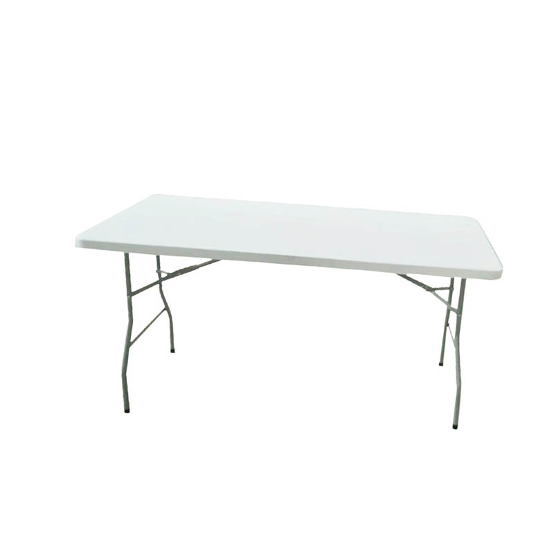 Heavy Duty 5ft 150cm HDPE Plastic Folding Buffet Table with Steel Frame and Casters1 