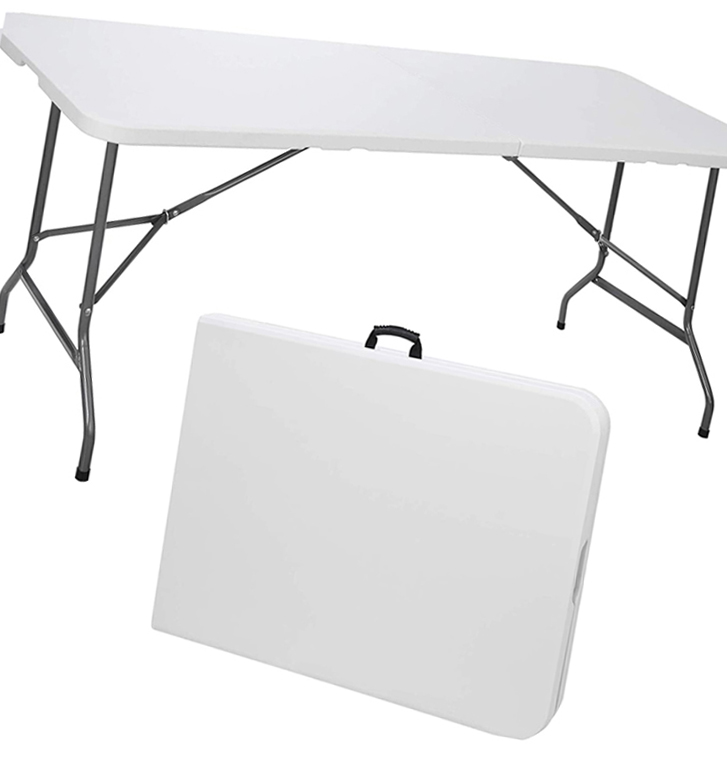 wholesale factory portable picnic outdoor plastic 72inch folding table foldable furniture dining 6ft plastic folding table1 