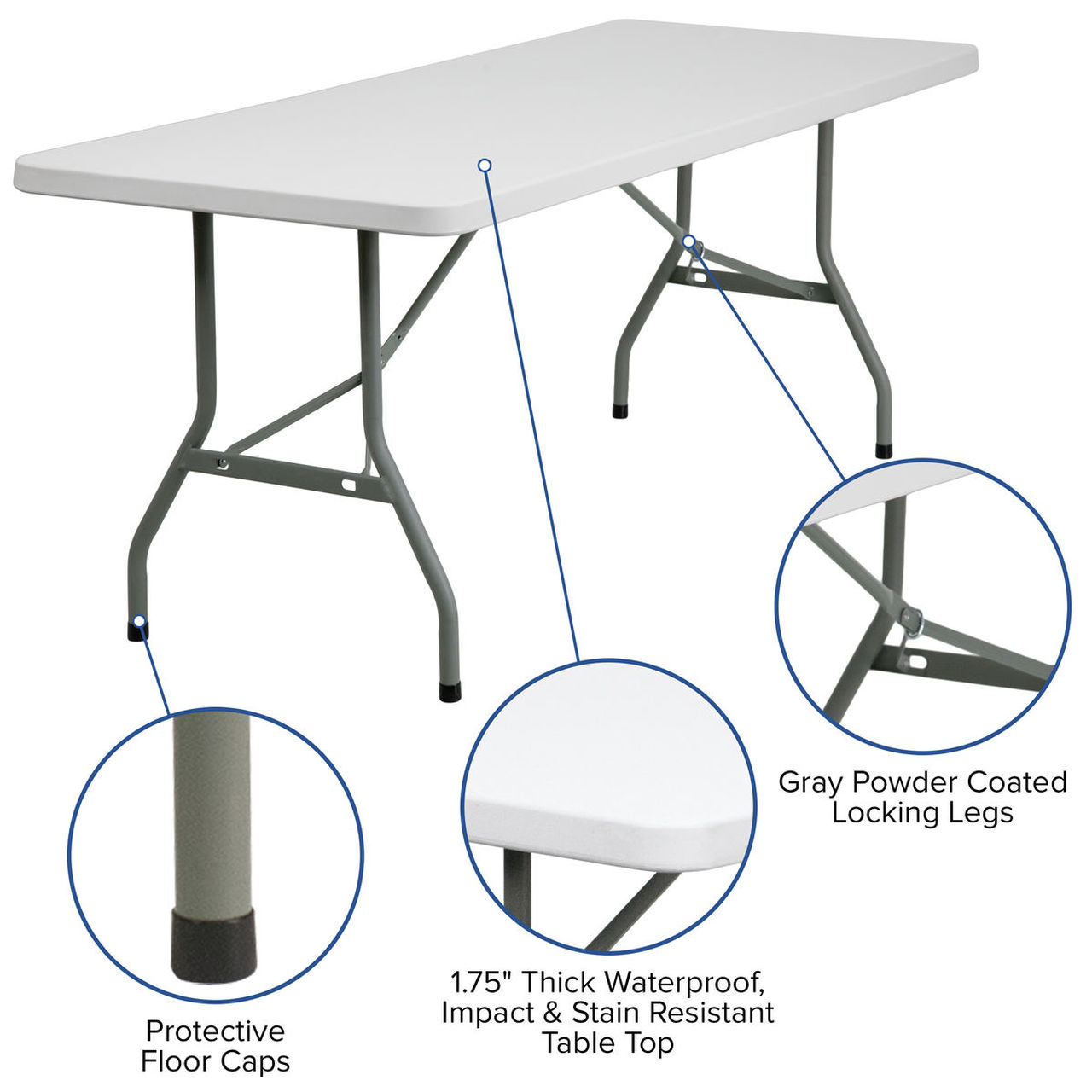 cheap 6FT 180cm rectangle folding table plastic folding tables for outdoor event1 