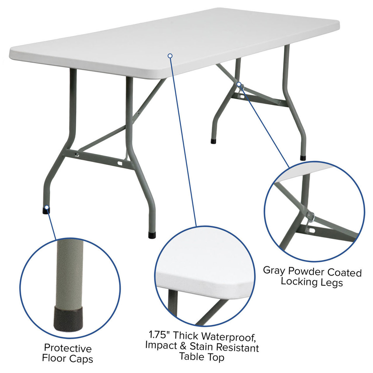 wholesale factory portable picnic outdoor plastic 72inch folding table foldable furniture dining 6ft plastic folding table1 