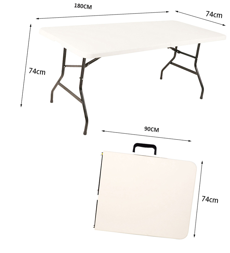 Hot sale 6FT HDPE plastic folding table for outdoor events1 