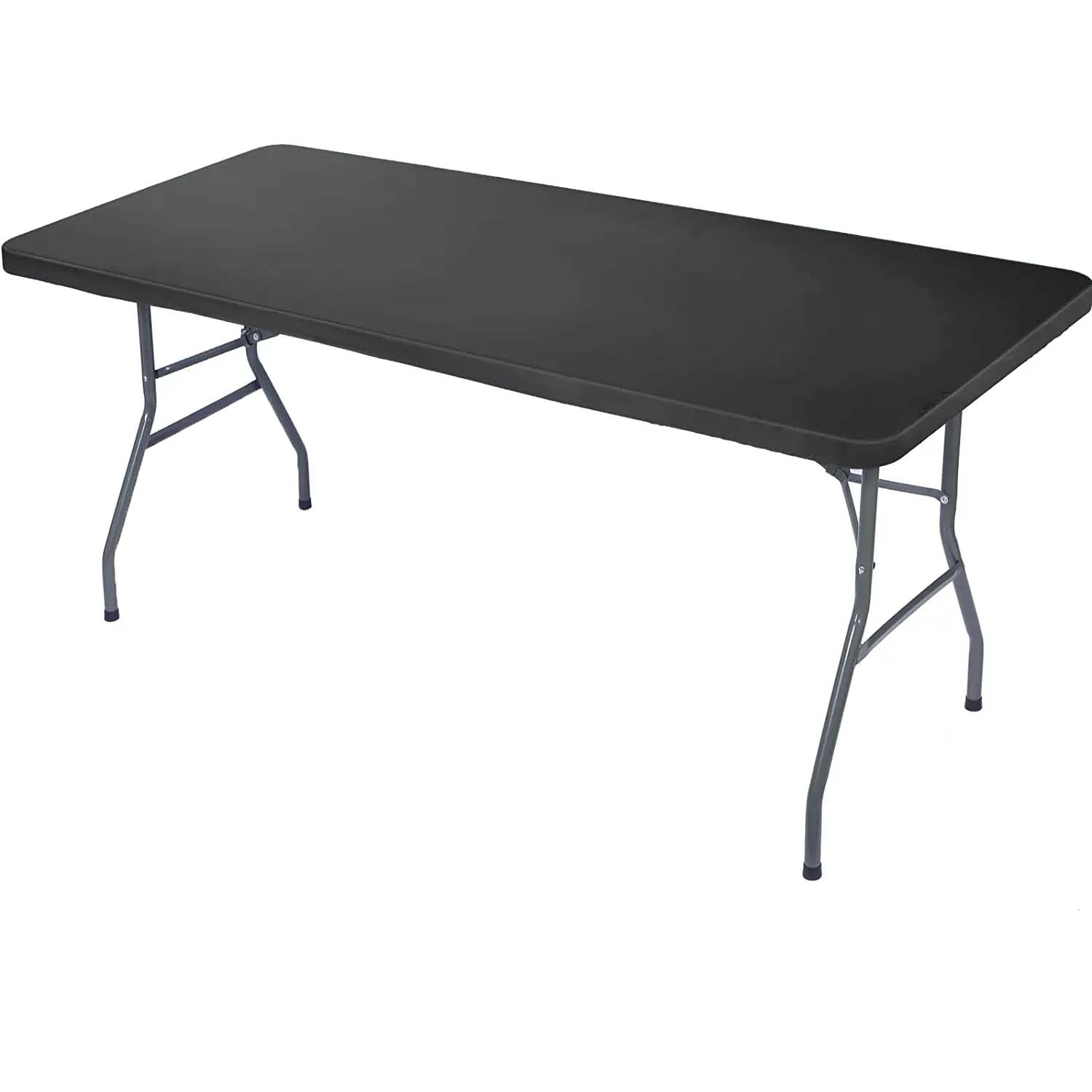 180cm Black Color HDPE Rectangular Center Foldable Party Plastic Folding Tables Wholesale1 