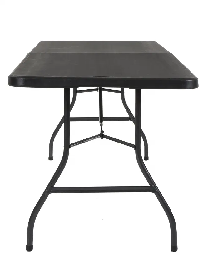 180cm Black Color HDPE Rectangular Center Foldable Party Plastic Folding Tables Wholesale1 