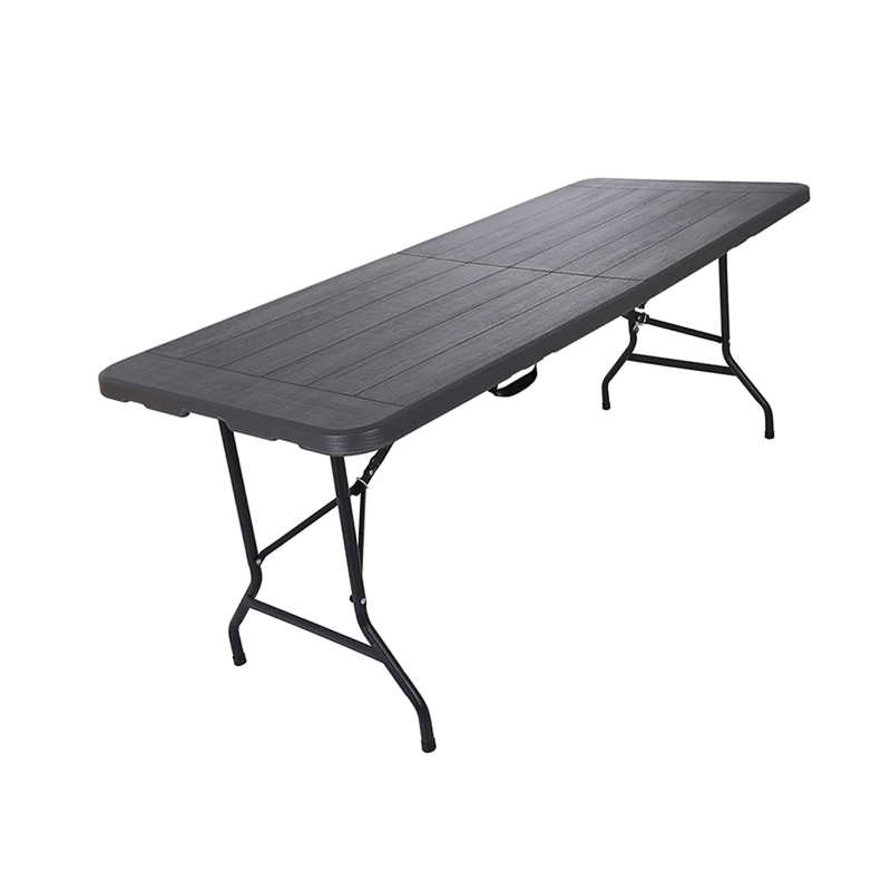 DS-CZ180W 6 FT FOLD IN HALF TABLE – Wood Grain1 