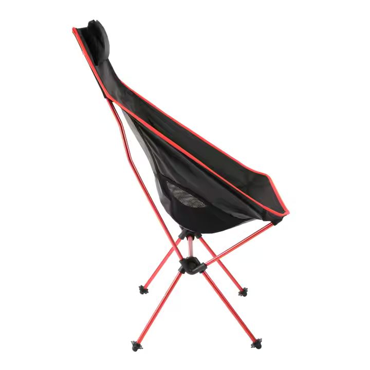 2022 Oeytree black alu beach chair foldable square outdoor moon chair1 