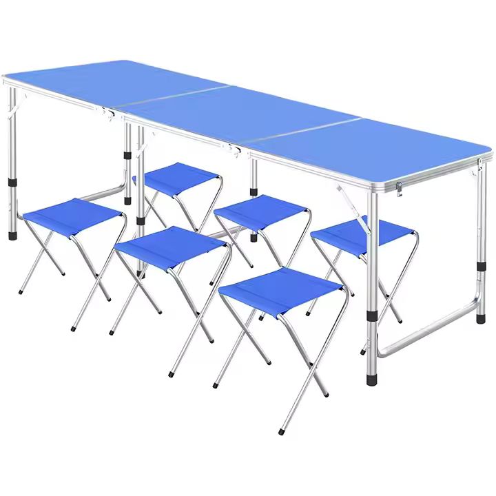 Multi-purpose portable aluminum folding camping table