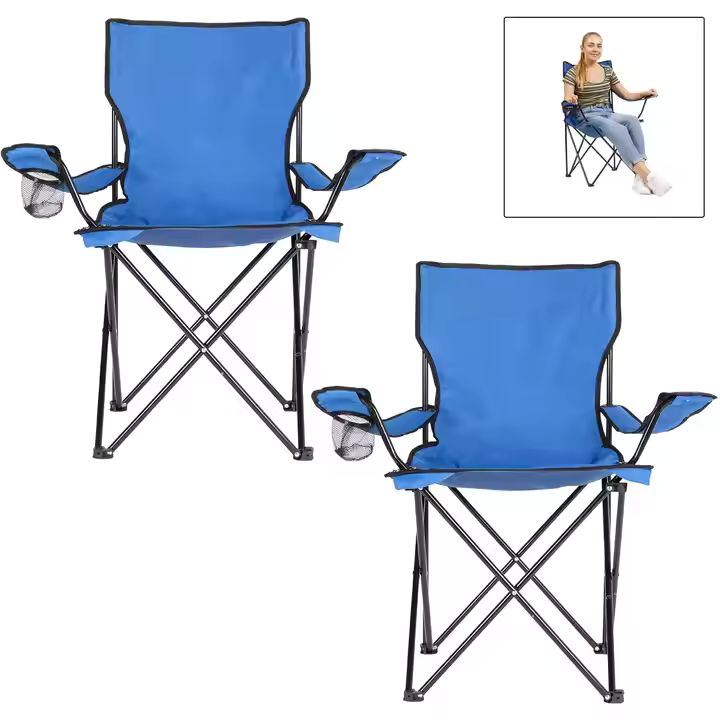 Outdoor Lightweight Folding Armrest Camping Chair