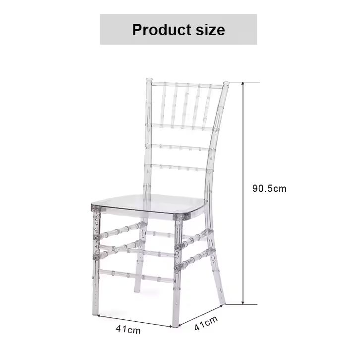 Wholesale hotel Transparent Polycarbonate Crystal Resin Plastic Event Acrylic Wedding Chiavari Chair1 