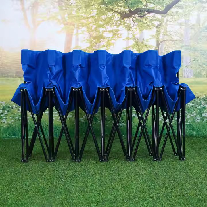 Portable 6 Seat Team Sports Sideline Bench with Back and Carry Bag for Sports Team Camping Folding Bench Chairs1 