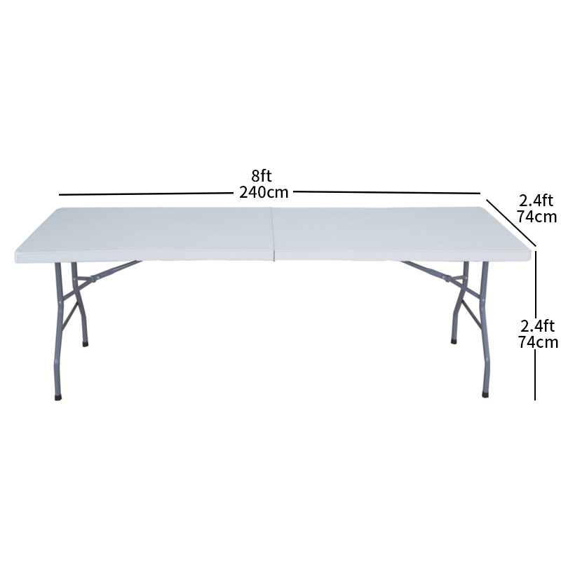 DS-CZ240 8 FT FOLD IN HALF TABLE