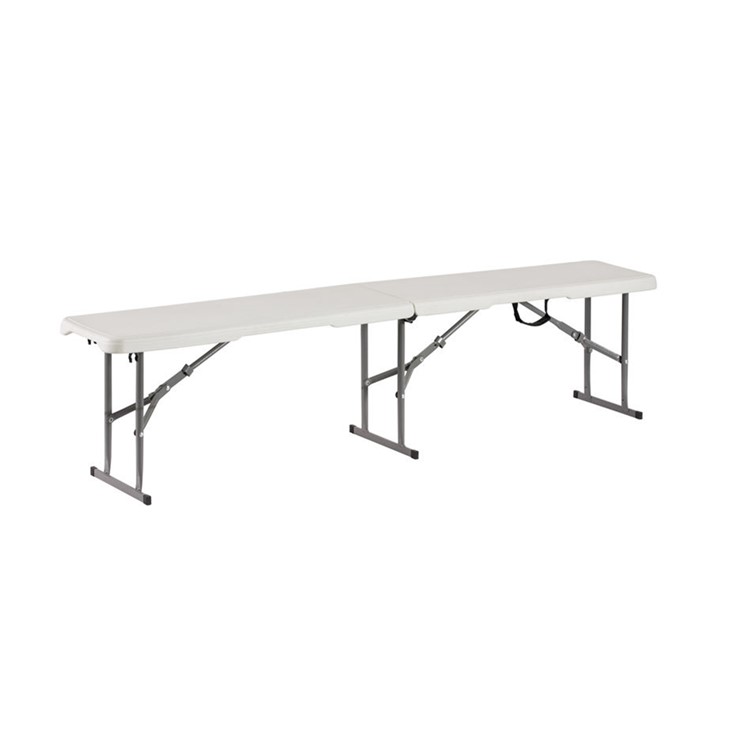 6FT HDPE plastic folding in half bench (4 legs) for indoor and outdoor events1 