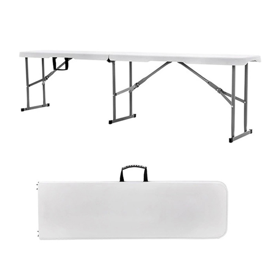 6FT HDPE plastic folding in half bench (4 legs) for indoor and outdoor events1 