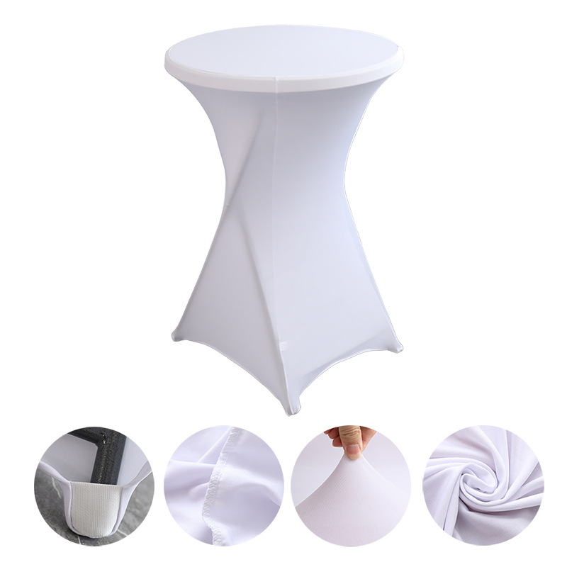 Hot sale Stretch Tablecloth Hotel Banquet Wedding Solid Color High Quality Spandex Table Cover