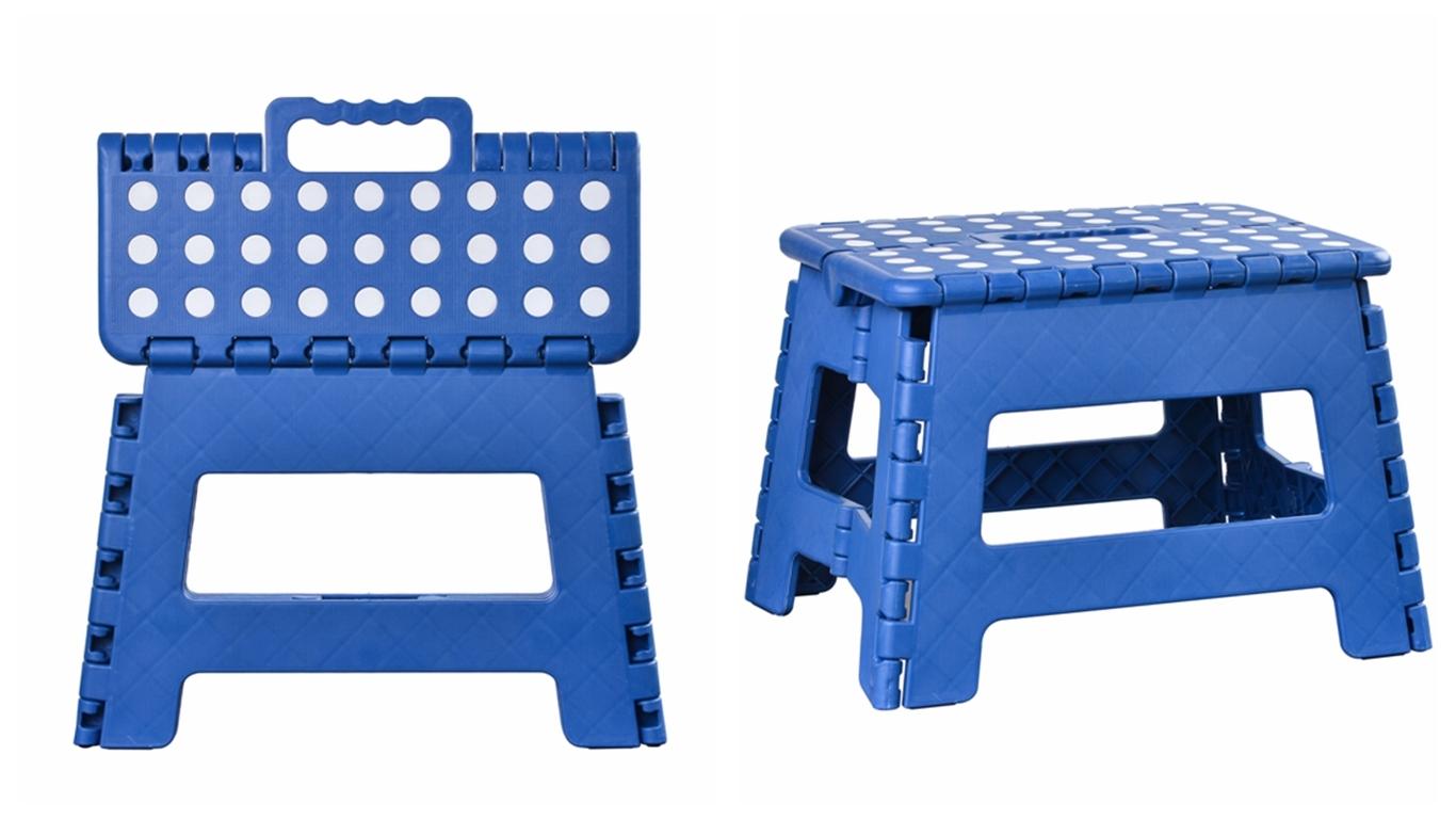 Factory price blue 8” folding plastic step stool for kitchen bathroom living room use1 