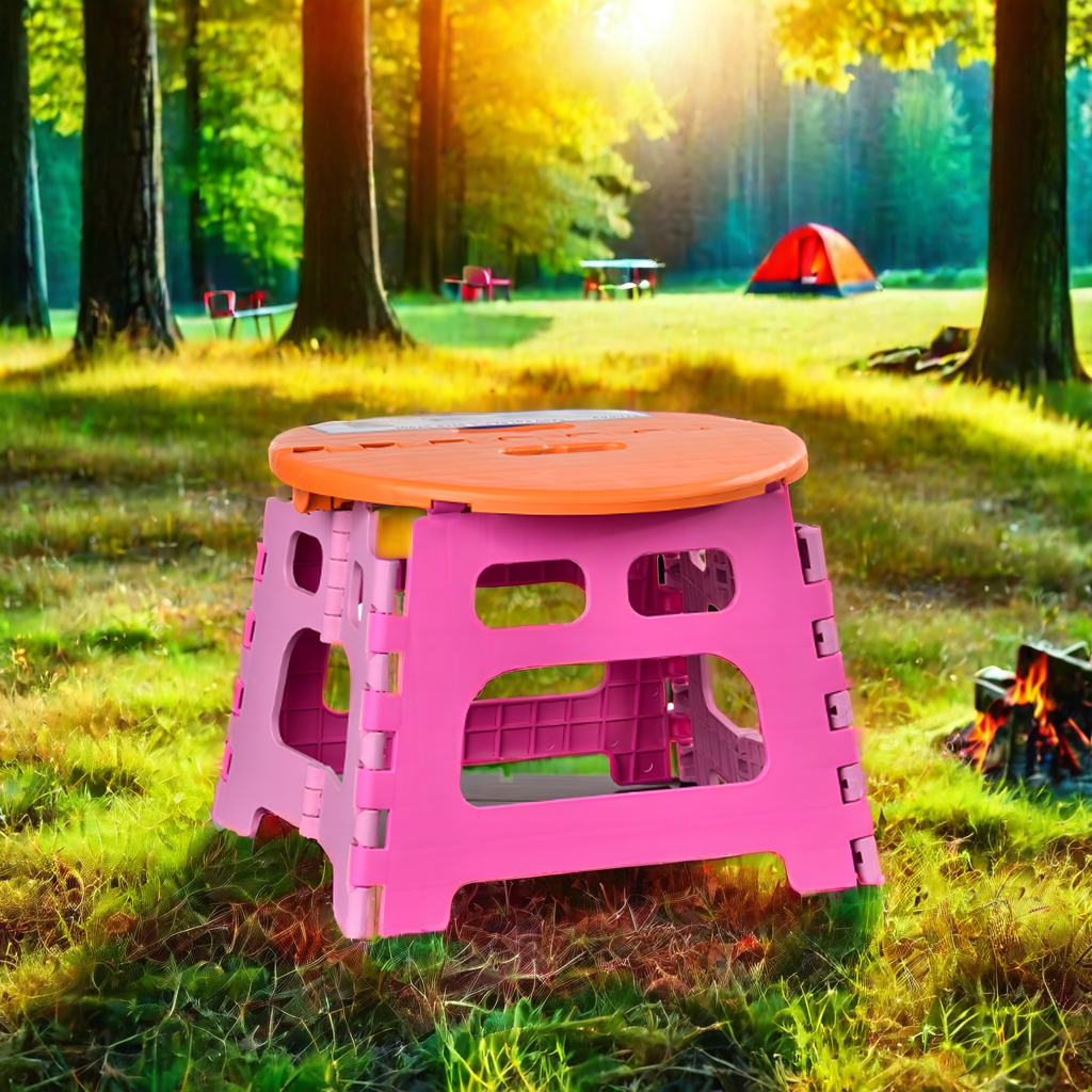 Modern Home Foldable Stool Plastic Foot Stool Non-Slip Portable Step Stool Plastic Foldable Chair