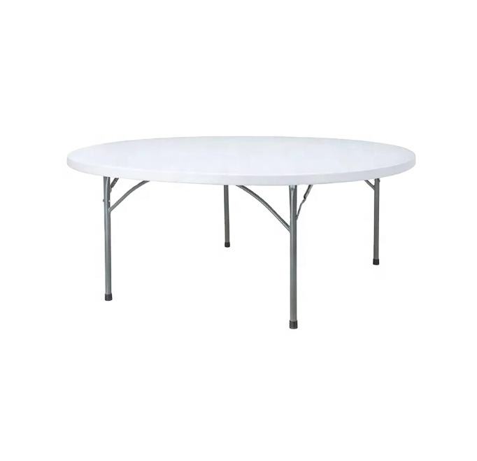 hotel furniture 6ft outdoor round folding dining table and chairs set for banquet wedding